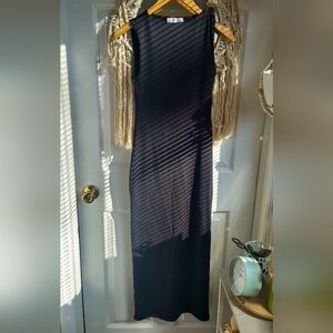 Mango Elegant Black Sleeveless Midi Dress